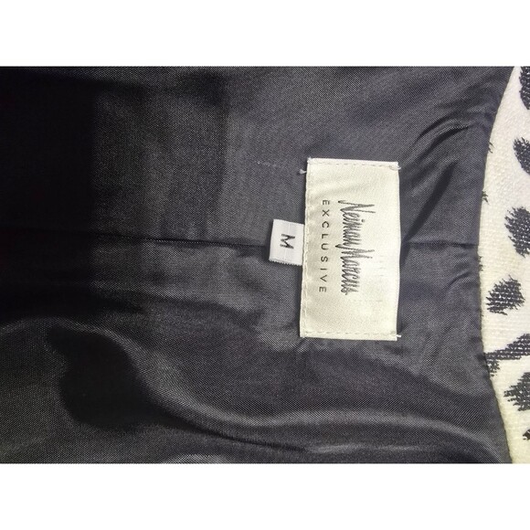 Neiman Marcus White Leopard-Print Open Front Blazer Jacket M cotton velvet - Picture 4 of 11